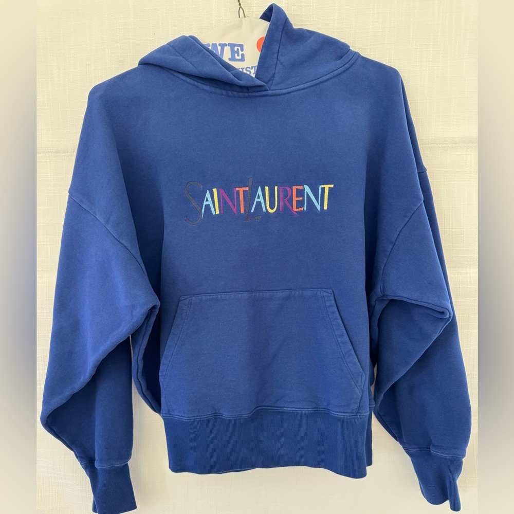 Saint Laurent embroidered hoodie sweatshirt